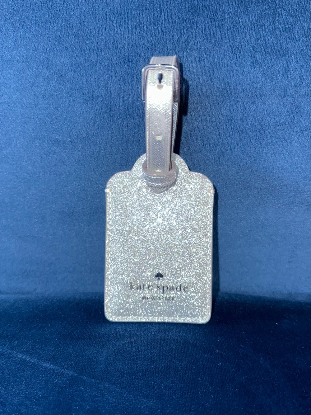 kate spade Silver Glitter Luggage Tag